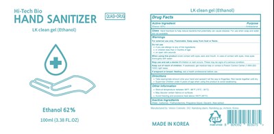 Lk Clean Gel (ethanol) 62 100ml Label Draft